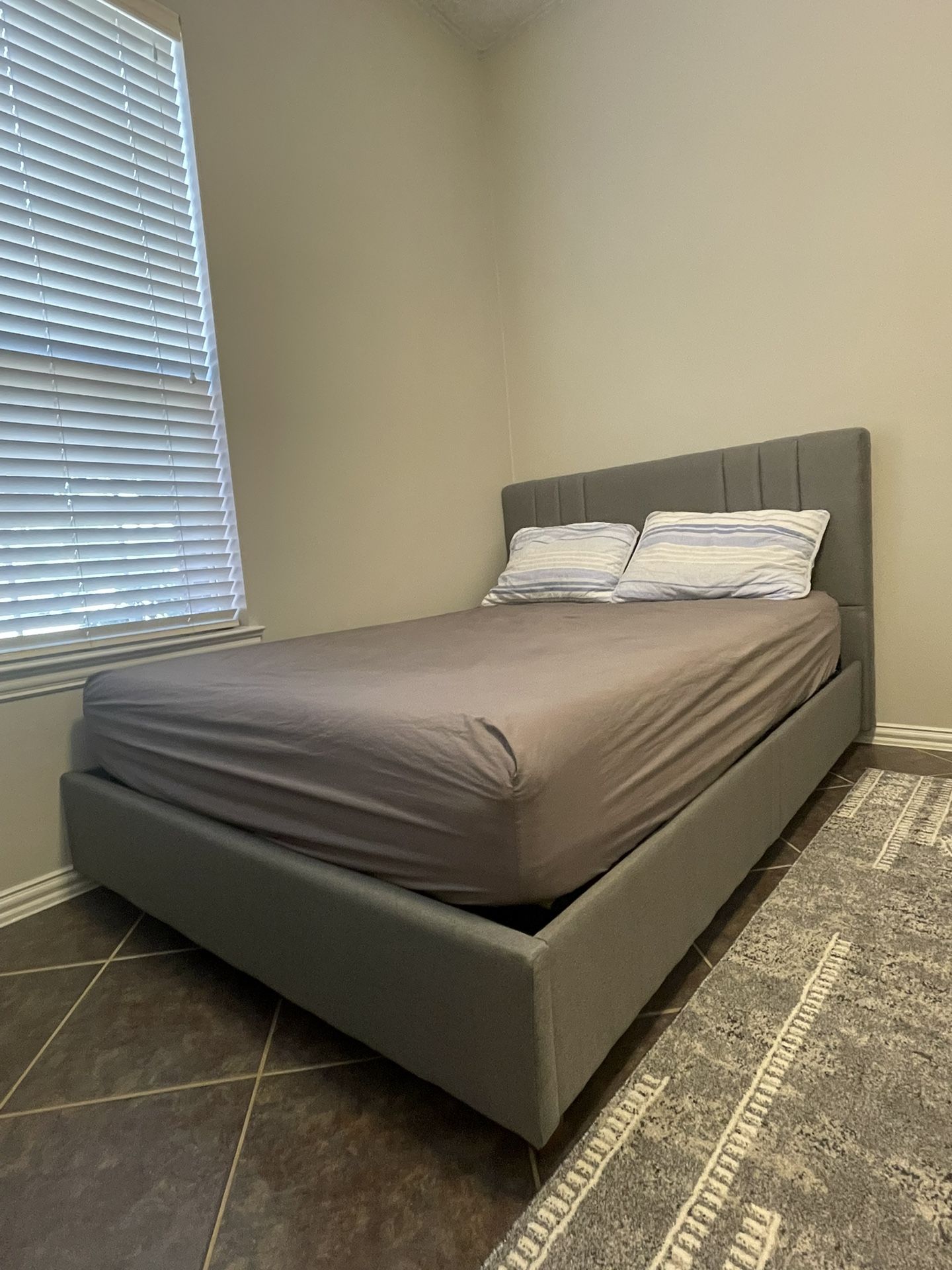 Full Size Bed Grey (Bed Only)