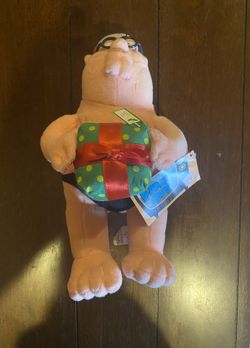Family Guy CHRISTMAS HOLIDAY ALMOST NAKED PETER 11" Plush STUFFED TOY NEW