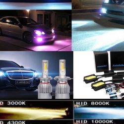 Hid lights kit - led headlight bulbs - 360 beam pattern- any housing - toyota mazda cx5 miata honda accord civic crv cbr h13 h11 9006 h4 h7 9007 h1