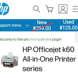 HP K60 All In One Printer