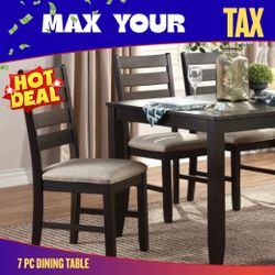 7 PC DINING TABLE SET 