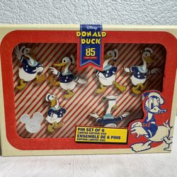 Disney Donald Duck 85th Anniversary Pin Set of 6 Limited Edition 500