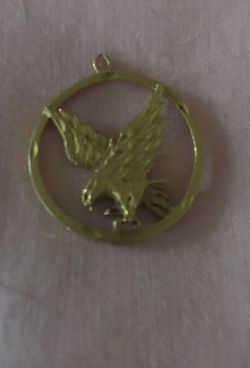 14 Kt Gold Eagle charm for necklace