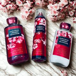  Bath & Body Works “Japanese Cherry Blossom” Body Care Set