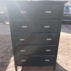 Refurbished Painted Black Dresser