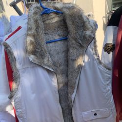 Sleeveless Furry Puffer Jacket 