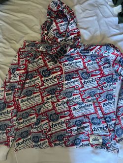 ALIFE X BUDWEISER ALL OVER PRINT AOP HOODIE SWEATSHIRT MEN XL 2014