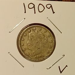 #272 Nickle 1909 V Coin 