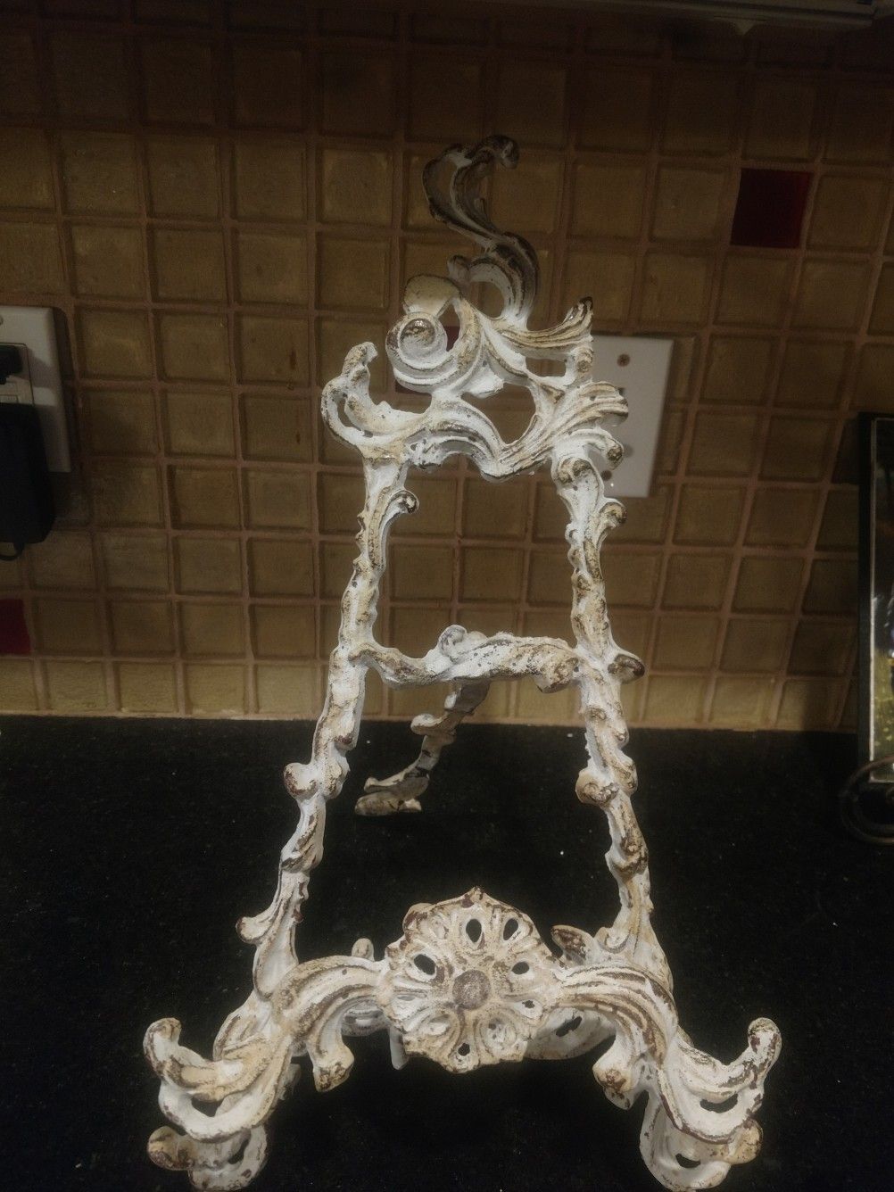 Vintage Ornate Cast Iron Easel