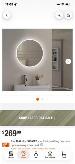 Round Backlit LED Bathroom Mirror
