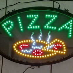 Pizza LED Flashing Light Restaurant Bar Home Decor