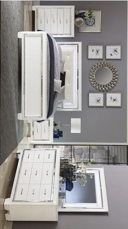 New 4 Pc Queen & King Size Bedroom set (Queen and King Bed Frame, dresser, mirror, nightstand, chest, mattress, box spring available)