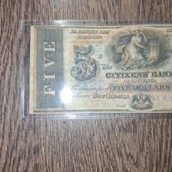 Confederate $5 LA.