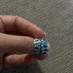 Turquoise 3 Rings (set)