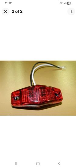 2 x 2.5 Inch red Trailer Led Side Fender Marker Clearance Lights
