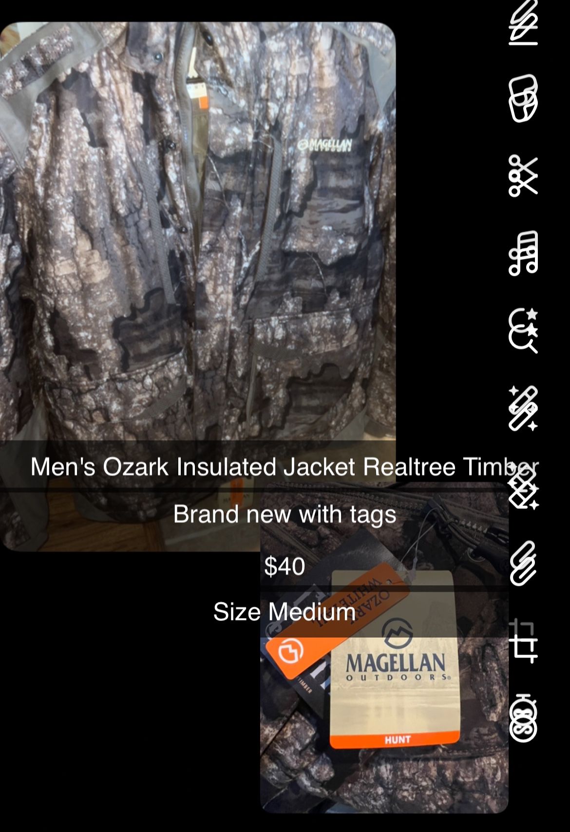 Men's Medium Ozark Insulated Realtree Timber Jacket