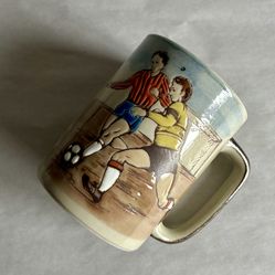 Vintage 9-oz Otagiri Embossed Soccer Mug #2
