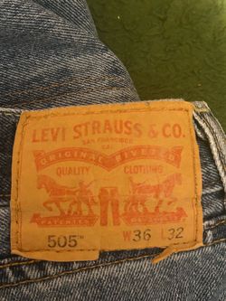 Vintage Levi’s 505 Jeans Men’s 36x32 – Light Wash – Straight Leg