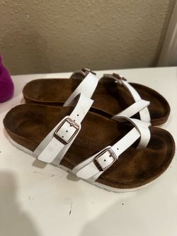 Birkenstock White Strappy Sandals