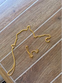 Gold Plated Necklace and Bracelet Men’s