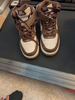 Nike Air Force 1 brown trainers #sneakers #lifestyle
