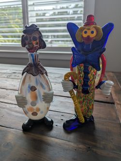 Vintage Murano Glass.Clowns