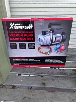 XtremepowerUS 3.5CFM Refrigerant Vacuum Pump Manifold Set
