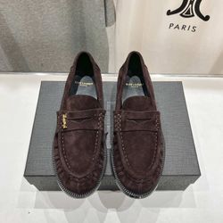 YSL Men’s Leather Shoes With Box New 