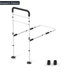 WAYES Bed Rails for Elderly Adults Safety, Adjustable Bed Assist Rail Handle with Leg for Seniors, Handicap, Disabled, Fall Prevention Hand Guard Grab