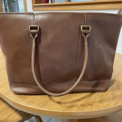 LL Bean Leather Tote Bag