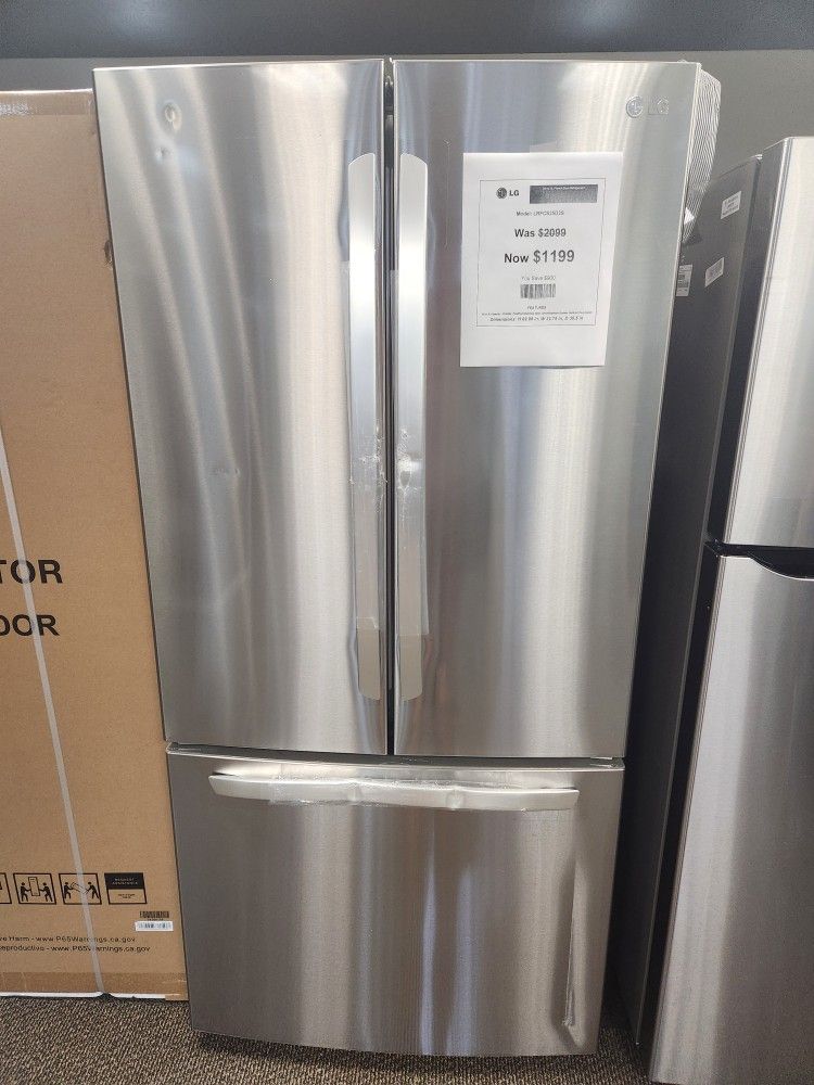 LG 25CF REFRIGERATOR 1199! 0 DOWN 0% FINANCING! 1YR WARRANTY! 48HR DELIVERY!