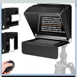 LENSGO Teleprompter for iPhone ipad Smartphone,7.9’’ Mini Portable Prompter with Remote Control,APP Compatible with iOS/Android for YouTube, Zoom, Twi