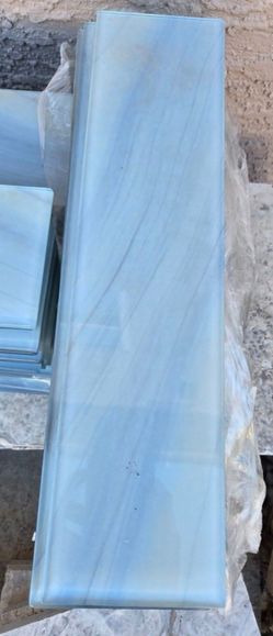 16x4Blue glass tile