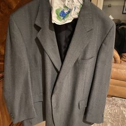 New Men’s Grey Twead Style Blazer Jacket Size 54R