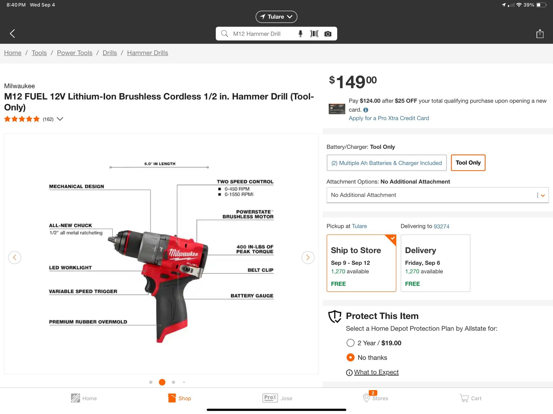 M12 Milwaukee 2 Speed Hammer Drill. Asking145 170