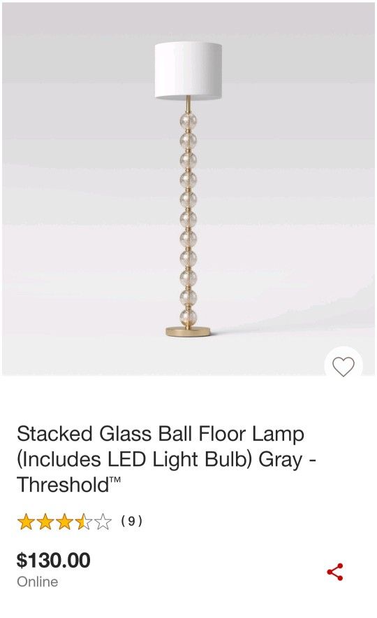 Floor Lamp Stacked Glass Ball Gray