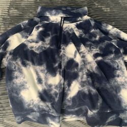  Blue and White Cloud Performance Fleece Size XL