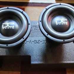 2 10" DC Audio Sub In Armor Coated Fox Box