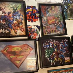 Framed Marvel /Dc Pictures