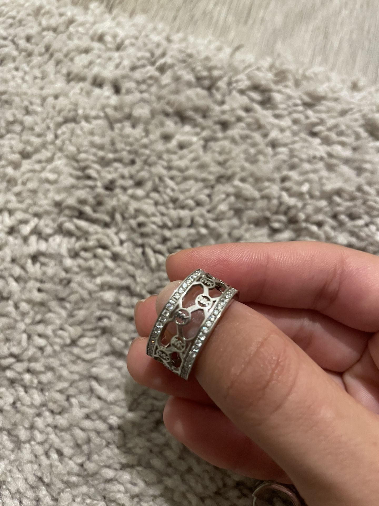 Sterling Silver Earrings & Ring Set – Elegant & Timeless Michael Kors ✨