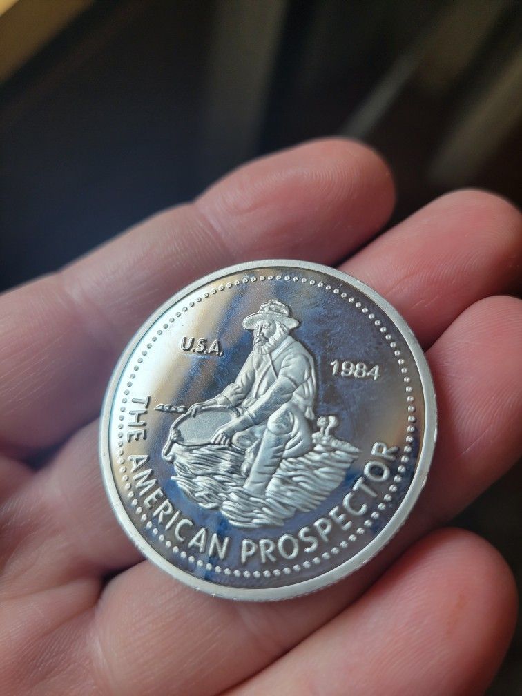 1984 Engelhard American Prospector - 1 oz .999 Fine Silver Round