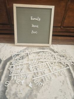 Gray Felt Letter Board with Letters