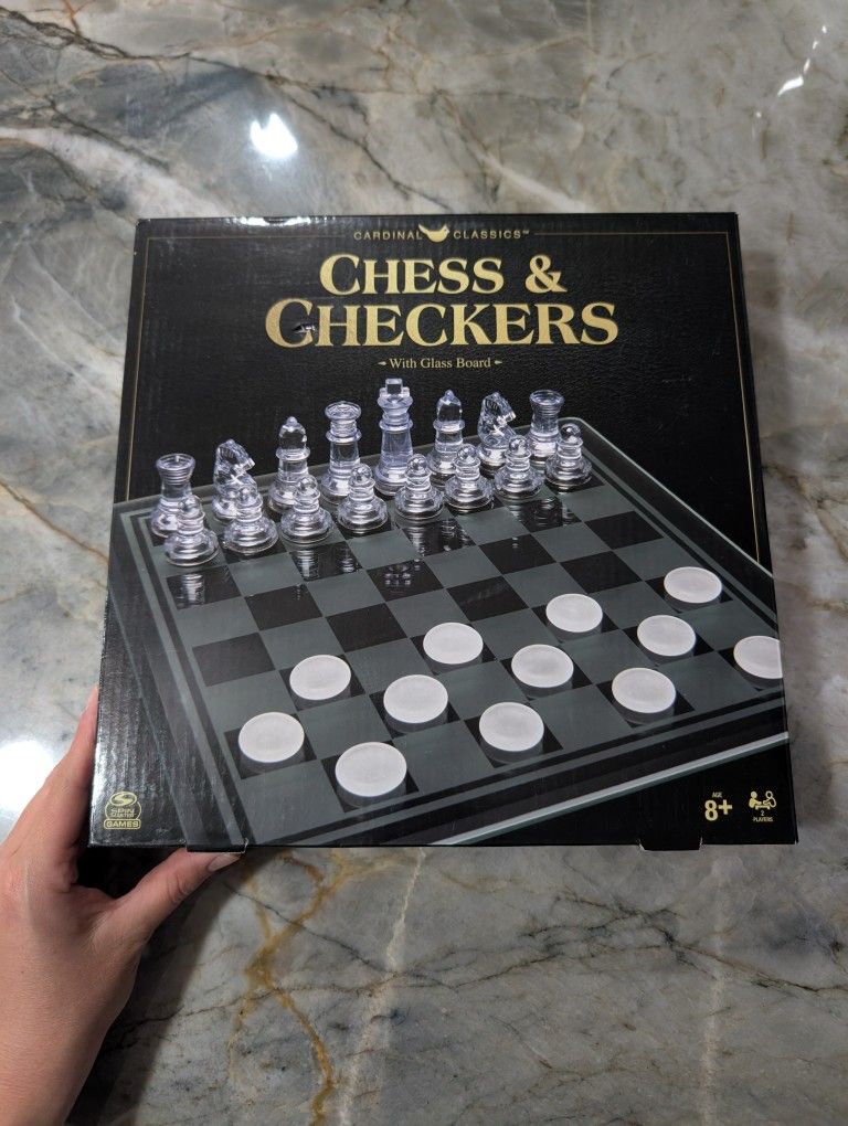 New Clear Chess & Checkers Set