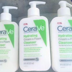 Bundle Of (3) (8Oz) CeraVe Hydrating Cream -To- Foam Cleansers For Only $20.00 Bucks !!!