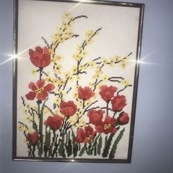 Framed California Poppy Flower Picture