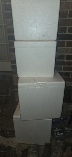 4 styrofoam cooler