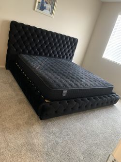 New In Box King Bed Frame With Mattress (Read Description Below)