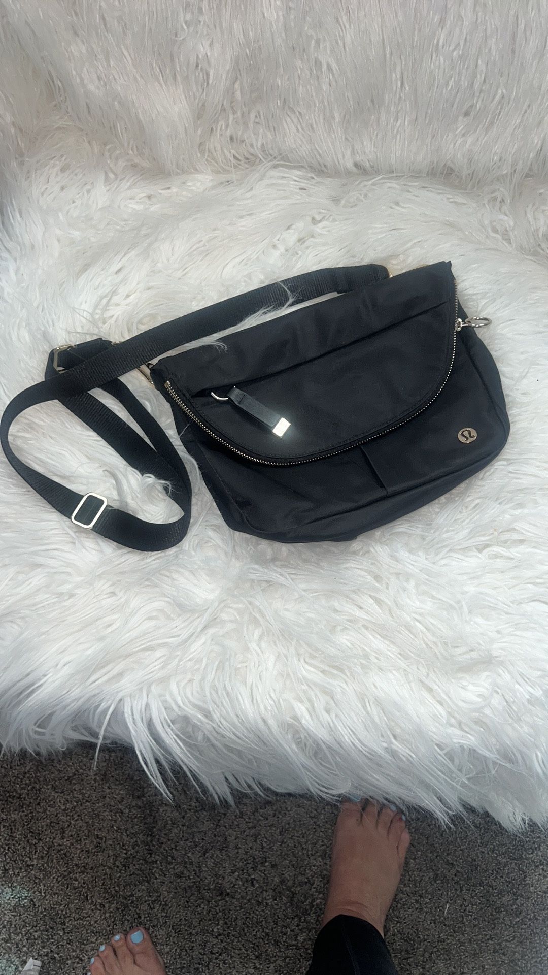 Like New Lululemon All Night Festival Bag Black And Gold