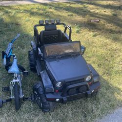 Bike and Power wheel Jeep