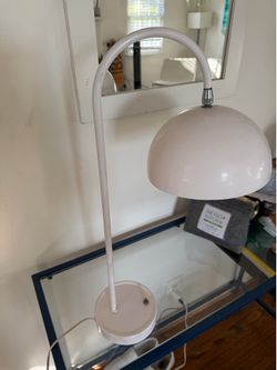 White Arc Dome Shade Desk Lamp